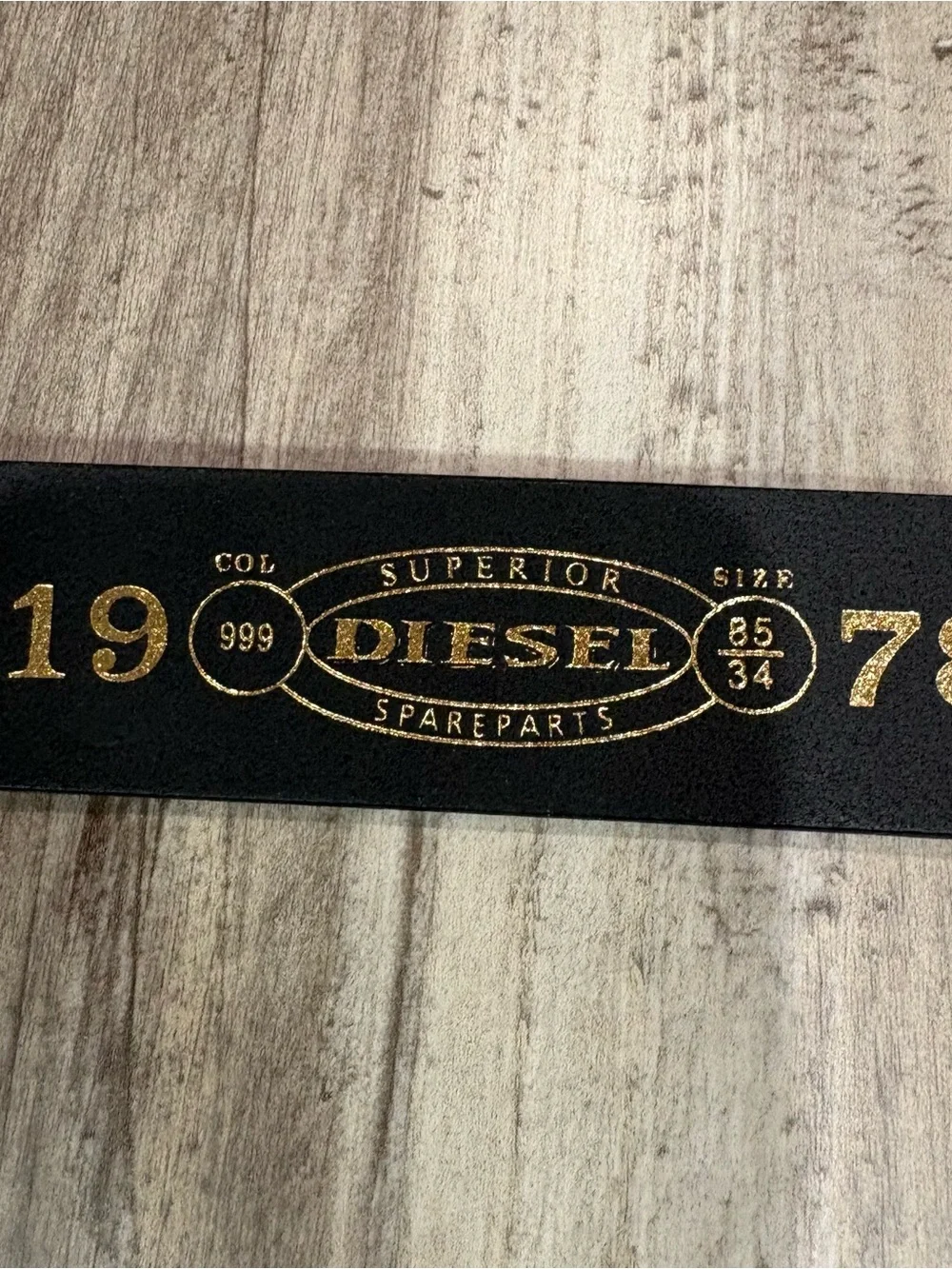 Diesel 100% Cow leather Made In Italy Black Belt Mens 85CM SZ 32